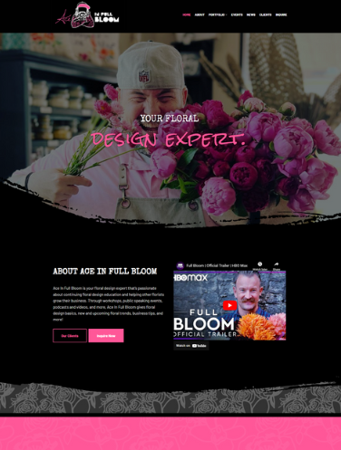 Website example: Ace In Full Bloom