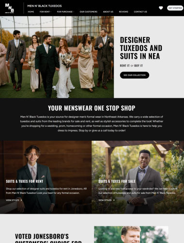 Men N Black Tuxedos Website
