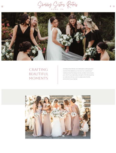 Shabby Sister Rentals Website