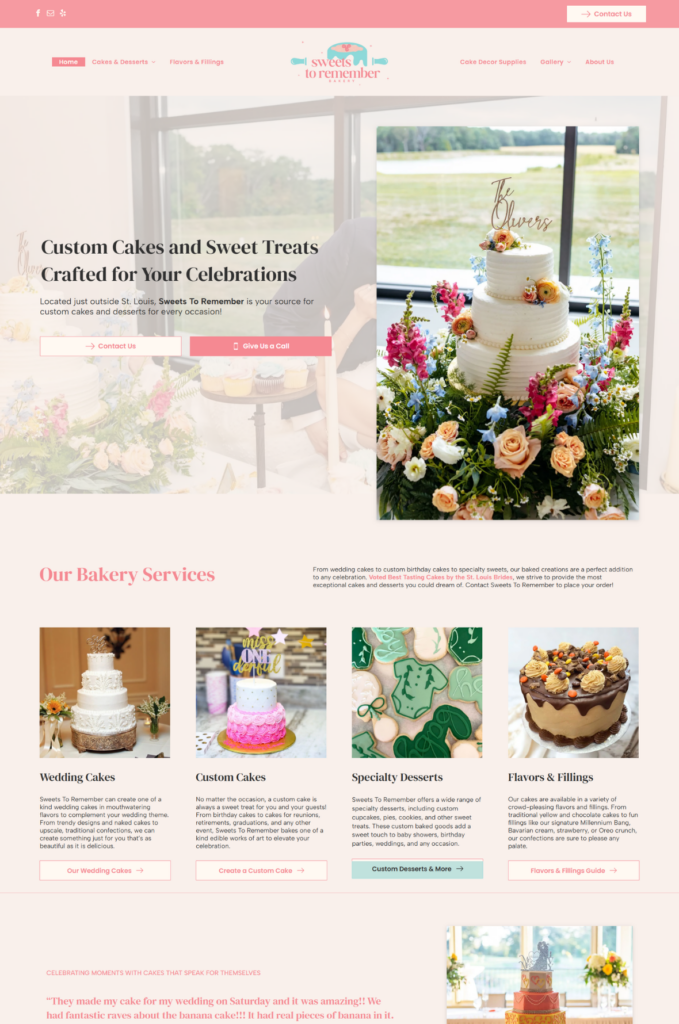 Sweets to Remember website 